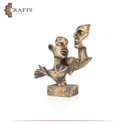 Hand Engraved Due-Color Polyester Lover Face Table Decor 