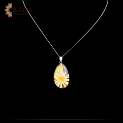 Handmade 925 Sterling Silver Necklace in the form of a Chrysanthemum Flower
