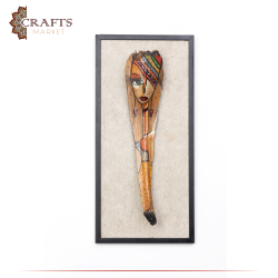 Hand-Painted Multi-Color Wall Art Egyptian Girl Design
