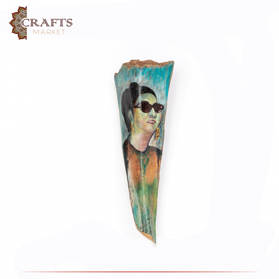 Hand-Painted Multi-Color Wall Hangers In the Umm Kulthum Design Hand-Painted Multi-Color Wall Hangers In the Umm Kulthum Design