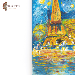Hand-Painted Wall Art  Eiffel Tower  Design