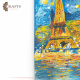 Hand-Painted Wall Art Eiffel Tower Design Hand-Painted Wall Art Eiffel Tower Design