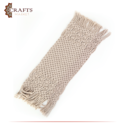 Handmade Beige Cotton Tablecloth 
