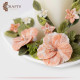 Luxury Hexagonal Candle with Plate in a Hibiscus Roses Design Luxury Hexagonal Candle with Plate in a Hibiscus Roses Design