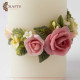 Luxury Pillar Candle with a Ceramic Roses Design Luxury Pillar Candle with a Ceramic Roses Design