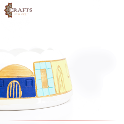 Handmade Multi Colored Ceramic Service Pot  Mosque  Design 