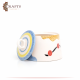 Handmade Ivory Ceramic Service Pot Decorated with floral motifs Handmade Ivory Ceramic Service Pot Decorated with floral motifs