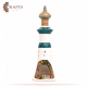 Handmade Multi Colored Ceramic Candlestick Holder Mosque Minaret Design Handmade Multi Colored Ceramic Candlestick Holder Mosque Minaret Design