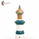 Handmade Multi Colored Ceramic Candlestick Holder Mosque Minaret Design Handmade Multi Colored Ceramic Candlestick Holder Mosque Minaret Design