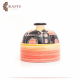 Handmade Multi Colored Ceramic Service Pot Minaret and Houses Design Handmade Multi Colored Ceramic Service Pot Minaret and Houses Design