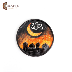 Handmade Black Ceramic Plate  رمضان  Design Table Decor 