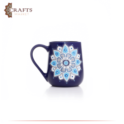 Hand-painted Navy Porcelain Mug