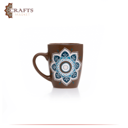 Hand-painted Brown Porcelain Mug