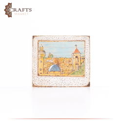 Pyrography Art  The Mosque and Church in Al Salt  Design Table Decor 