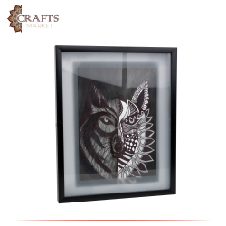 Hand-painted acrylic wall art with the design of The Wolf