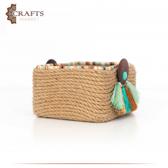 Handcrafted Multi-Color Square Plate with a Modern Design Handcrafted Multi-Color Square Plate with a Modern Design