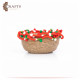Handcrafted Multi-Color Round Burlap Plate with a Modern Design Handcrafted Multi-Color Round Burlap Plate with a Modern Design