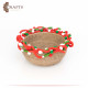 Handcrafted Multi-Color Round Burlap Plate with a Modern Design Handcrafted Multi-Color Round Burlap Plate with a Modern Design