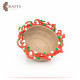 Handcrafted Multi-Color Round Burlap Plate with a Modern Design Handcrafted Multi-Color Round Burlap Plate with a Modern Design