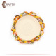 Handcrafted Multi-Color Rounded Plate with a Delicate Design Handcrafted Multi-Color Rounded Plate with a Delicate Design