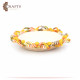 Handcrafted Multi-Color Rounded Plate with a Delicate Design Handcrafted Multi-Color Rounded Plate with a Delicate Design