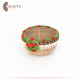 Handcrafted Multi-Color Round Burlap Plate with an Indian Design Handcrafted Multi-Color Round Burlap Plate with an Indian Design