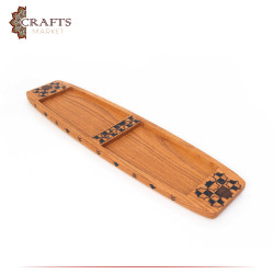 Handmade Brown Serving Plate with a Andalus design