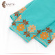 Hand-embroidered green fabric shawl with peasant embroidery design Hand-embroidered green fabric shawl with peasant embroidery design