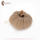 Handmade Beige Wool Crochet Table Decor Pumpkin Design Handmade Beige Wool Crochet Table Decor Pumpkin Design