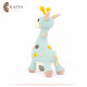 Hand-knitted Green Velvet Stuffed Doll in the shape of a (Shams The Giraffe)