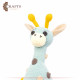Hand-knitted Green Velvet Stuffed Doll in the shape of a (Shams The Giraffe)