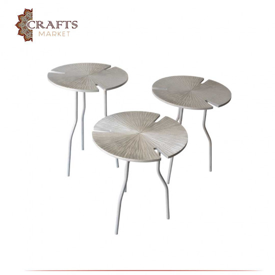 Handmade Aluminum Table Set - 3PCs Handmade Aluminum Table Set - 3PCs