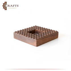 Handmade Walnut Wood Cigar Ashtray with a Modern Design