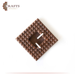 Handmade Walnut Wood Cigar Ashtray with a Modern Design