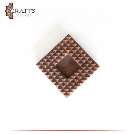 Handmade Walnut Wood Cigar Ashtray with a Modern Design Handmade Walnut Wood Cigar Ashtray with a Modern Design