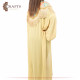 Hand-embroidered Mustard Women's Abaya in Modern Indian Design Hand-embroidered Mustard Women's Abaya in Modern Indian Design