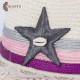 Handmade Straw Woman's Hat with a Starfish Design in White Color Handmade Straw Woman's Hat with a Starfish Design in White Color