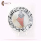 Hand-decorated Glass Dish, Table Decor with decoupage Art in aPalestine design Hand-decorated Glass Dish, Table Decor with decoupage Art in aPalestine design