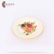 Hand-decorated Glass Dish, Table Decor with decoupage Art in aRoses design Hand-decorated Glass Dish, Table Decor with decoupage Art in aRoses design