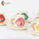 Porcelain Turkish Coffee Set with Hand Design, 12PCs Porcelain Turkish Coffee Set with Hand Design, 12PCs