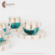 Porcelain Turkish Coffee Set with Village Design, 12PCs Porcelain Turkish Coffee Set with Village Design, 12PCs