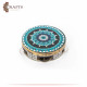 Wood & Genuine leather Larg Tambourine Home Decor with a Mandala design Wood & Genuine leather Larg Tambourine Home Decor with a Mandala design
