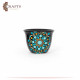 Porcelain Arabic Coffee & Serving Plate Set with Mandala Design, 8PCs Porcelain Arabic Coffee & Serving Plate Set with Mandala Design, 8PCs