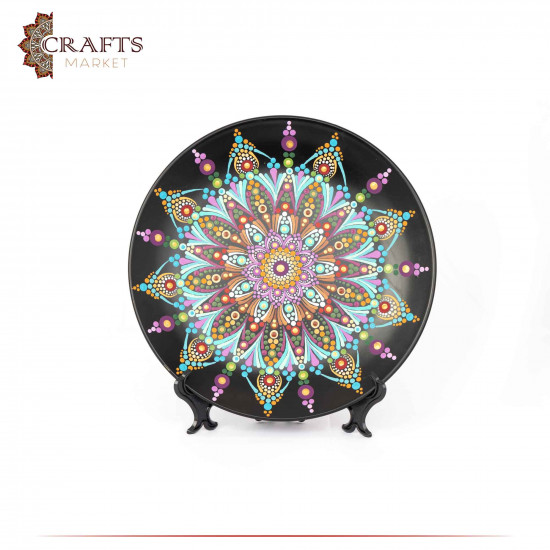 Hand-painted Porcelain Plate, Table Decor, Mandala design Hand-painted Porcelain Plate, Table Decor, Mandala design