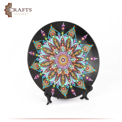 Hand-painted Porcelain Plate, Table Decor, Mandala design