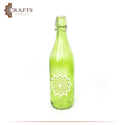 Hand-painted Liquids Saver Bottle Mandala design