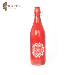 Hand-painted Liquids Saver Bottle Mandala design