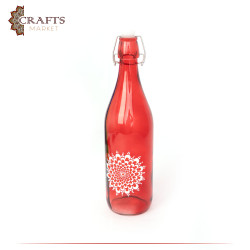 Hand-painted Liquids Saver Bottle Mandala design