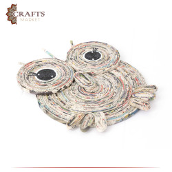 Handmade Home Decor with Recycled Art in an Owl Design