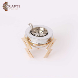 Handmade Copper & Aluminum Incense Burner with a Rhombus  Design